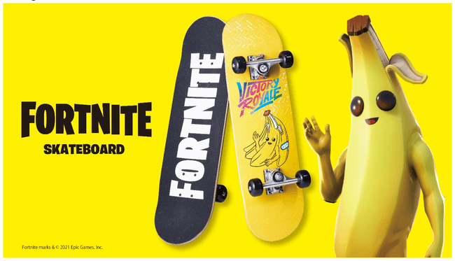 Fortnite フォートナイト ピーリーバナナなデザインの スケートボード が トイザらス で販売 おかしなゲーム速報